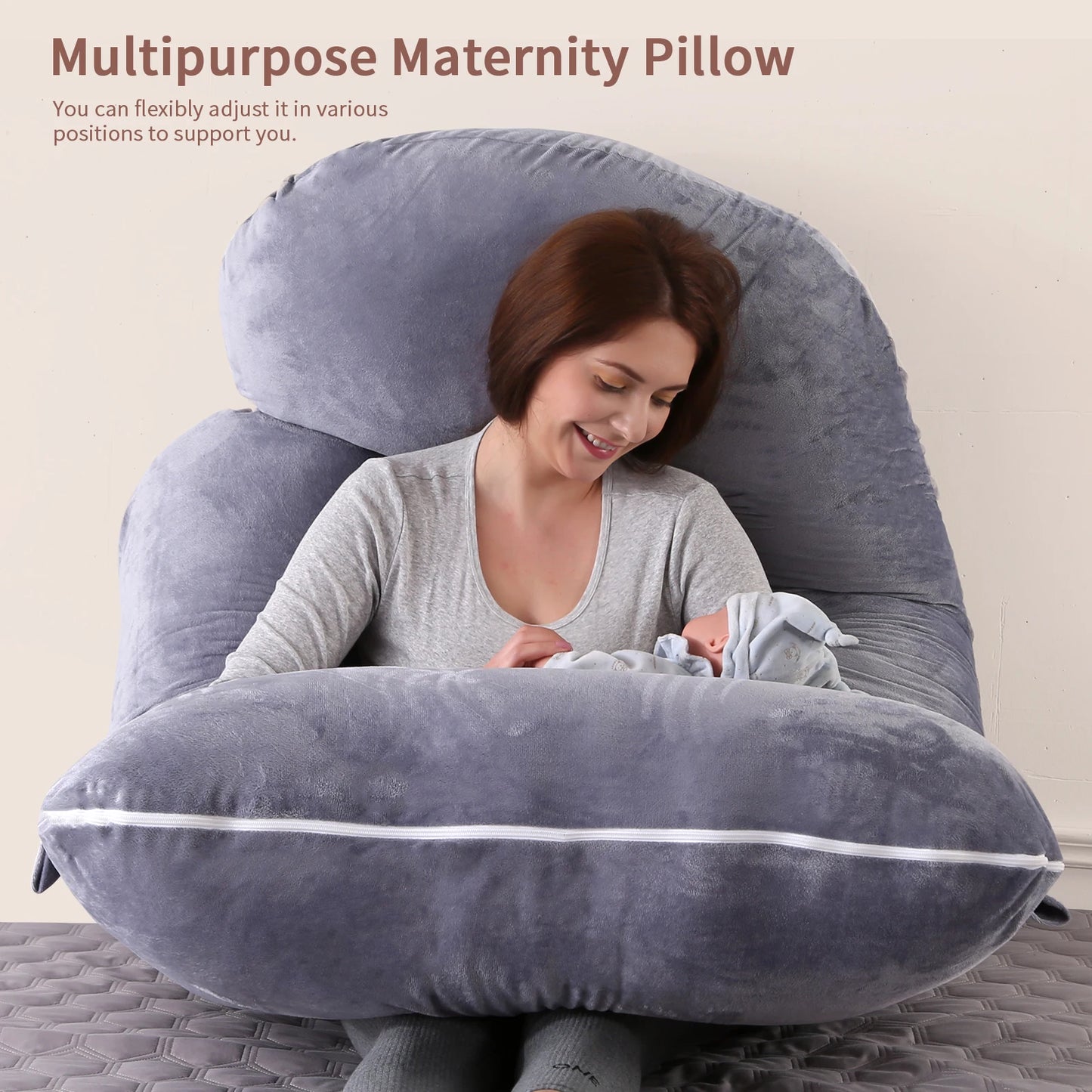 Pregnancy Pillows for Sleeping, G Shaped Full Body Maternity Pillow with Removable Cover - Support Pregnancy Pillow for Women