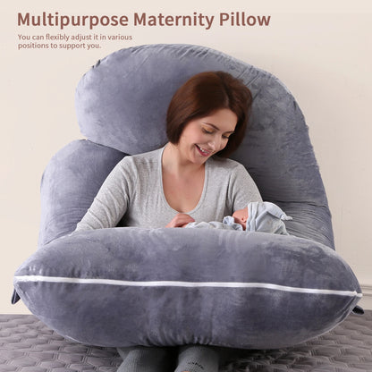 Pregnancy Pillows for Sleeping, G Shaped Full Body Maternity Pillow with Removable Cover - Support Pregnancy Pillow for Women