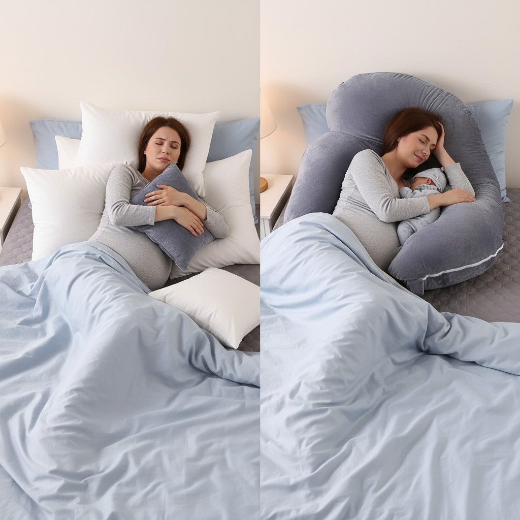 Pregnancy Pillows for Sleeping, G Shaped Full Body Maternity Pillow with Removable Cover - Support Pregnancy Pillow for Women